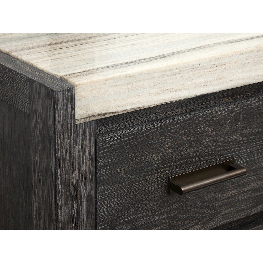 Plum Creek Ravenwood Black Drawer Dresser With Landscape Mirror