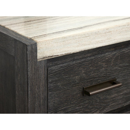 Plum Creek Ravenwood Black Drawer Dresser With Landscape Mirror