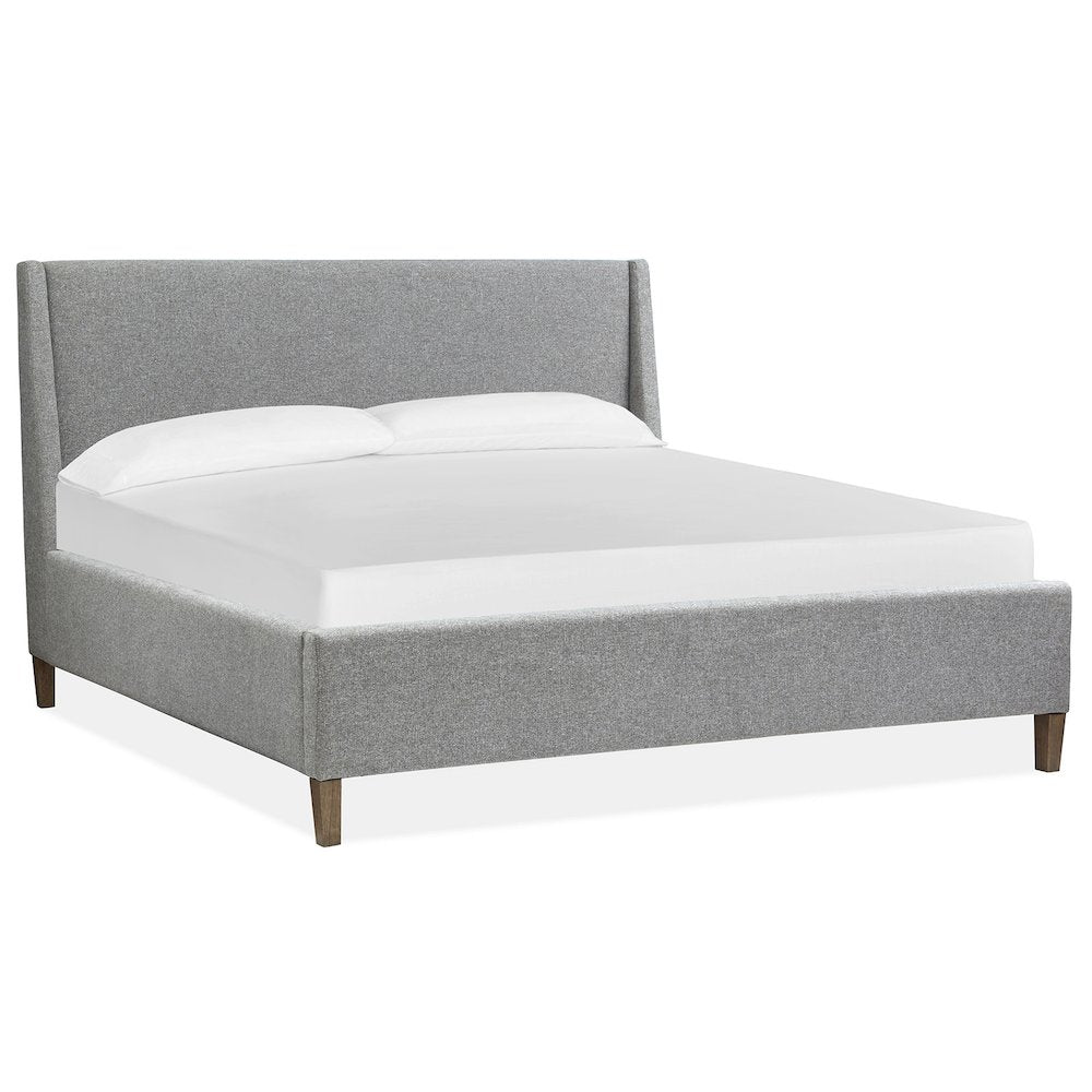 Lindon Belgian Wheat And Coffee Bean King Grey Upholstered Island Bed
