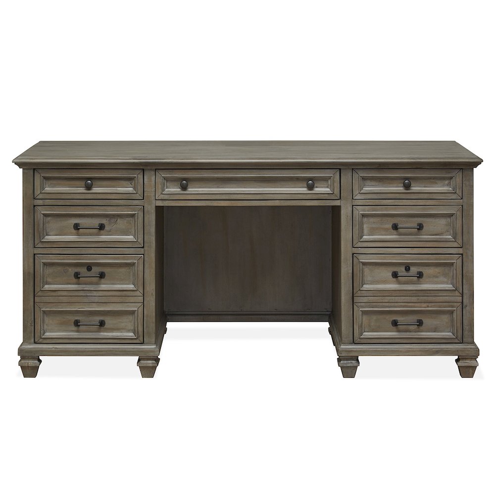 Lancaster Dovetail Grey Credenza With Hutch