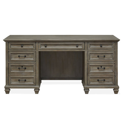 Lancaster Dovetail Grey Credenza With Hutch