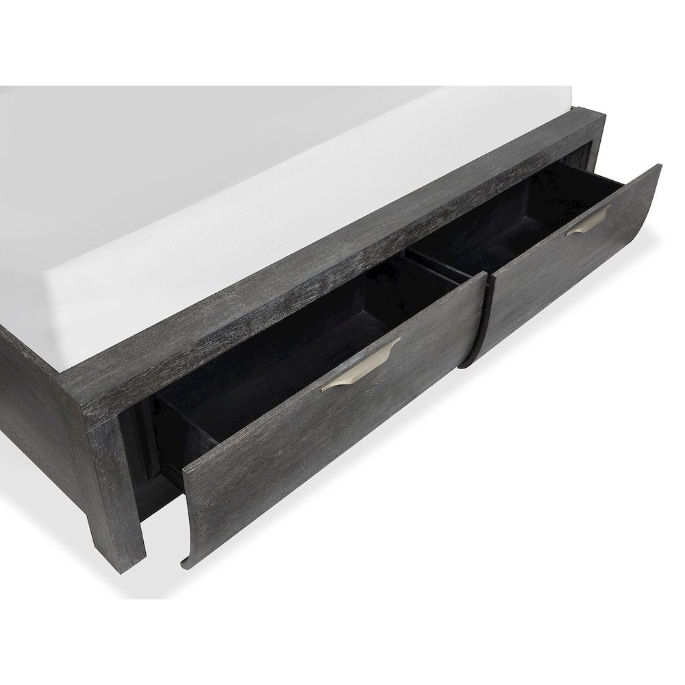 Kinsley Black Heron King Panel Storage Bed