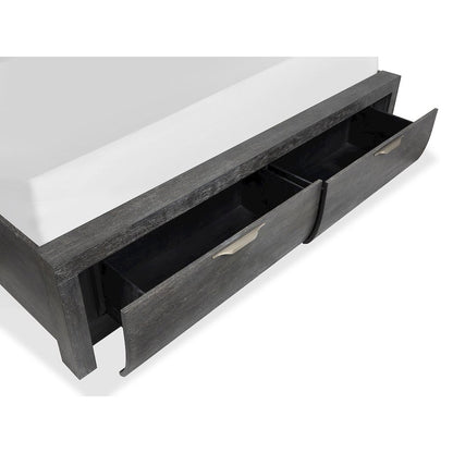 Kinsley Black Heron King Panel Storage Bed