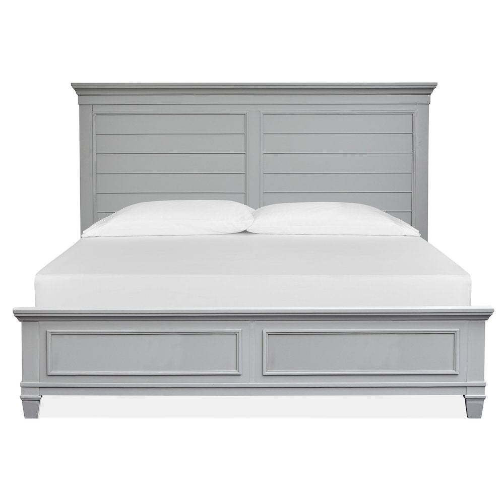 Charleston Harbor Gray King Grey Panel Bed
