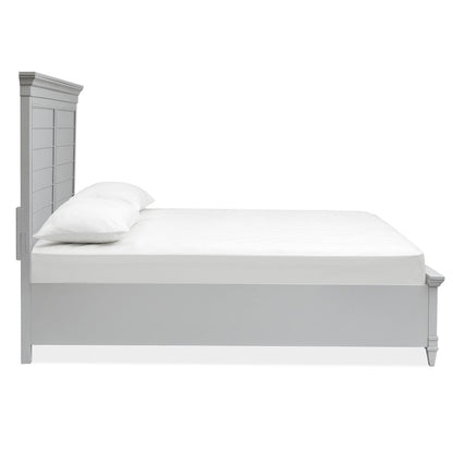 Charleston Harbor Gray King Grey Panel Storage Bed