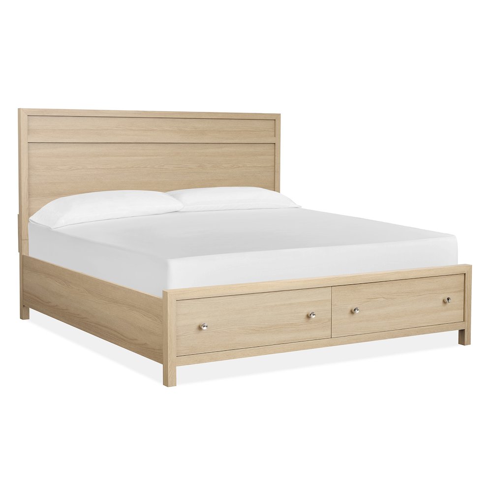 Merrifield Sandstone Beige King Panel Storage Bed