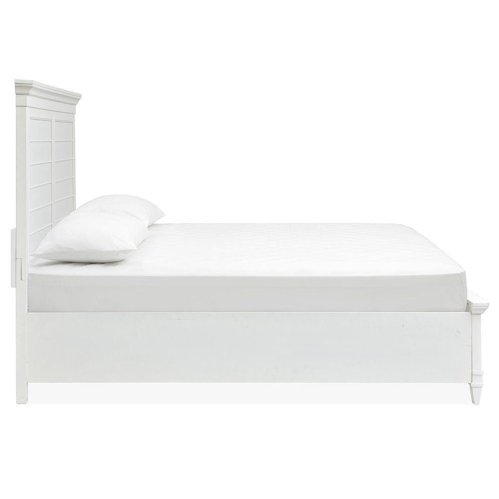 Charleston White Dove King White Panel Bed