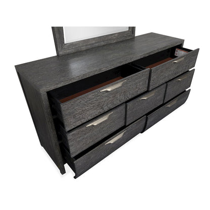 Kinsley Black Heron Dresser With Portrait Mirror