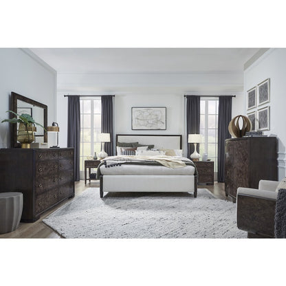 Rowan Espresso Queen Upholstered Panel Bed