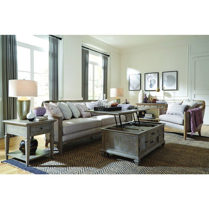 Lancaster Dovetail Grey Chairside End Table