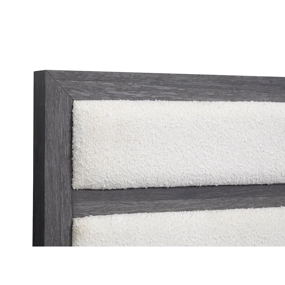 Merrifield Raisin Black King Upholstered Panel Bed
