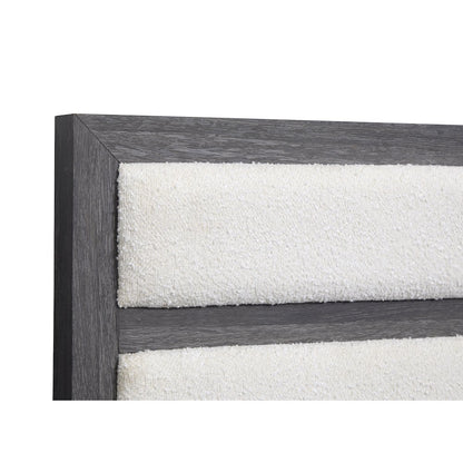 Merrifield Raisin Black King Upholstered Panel Bed