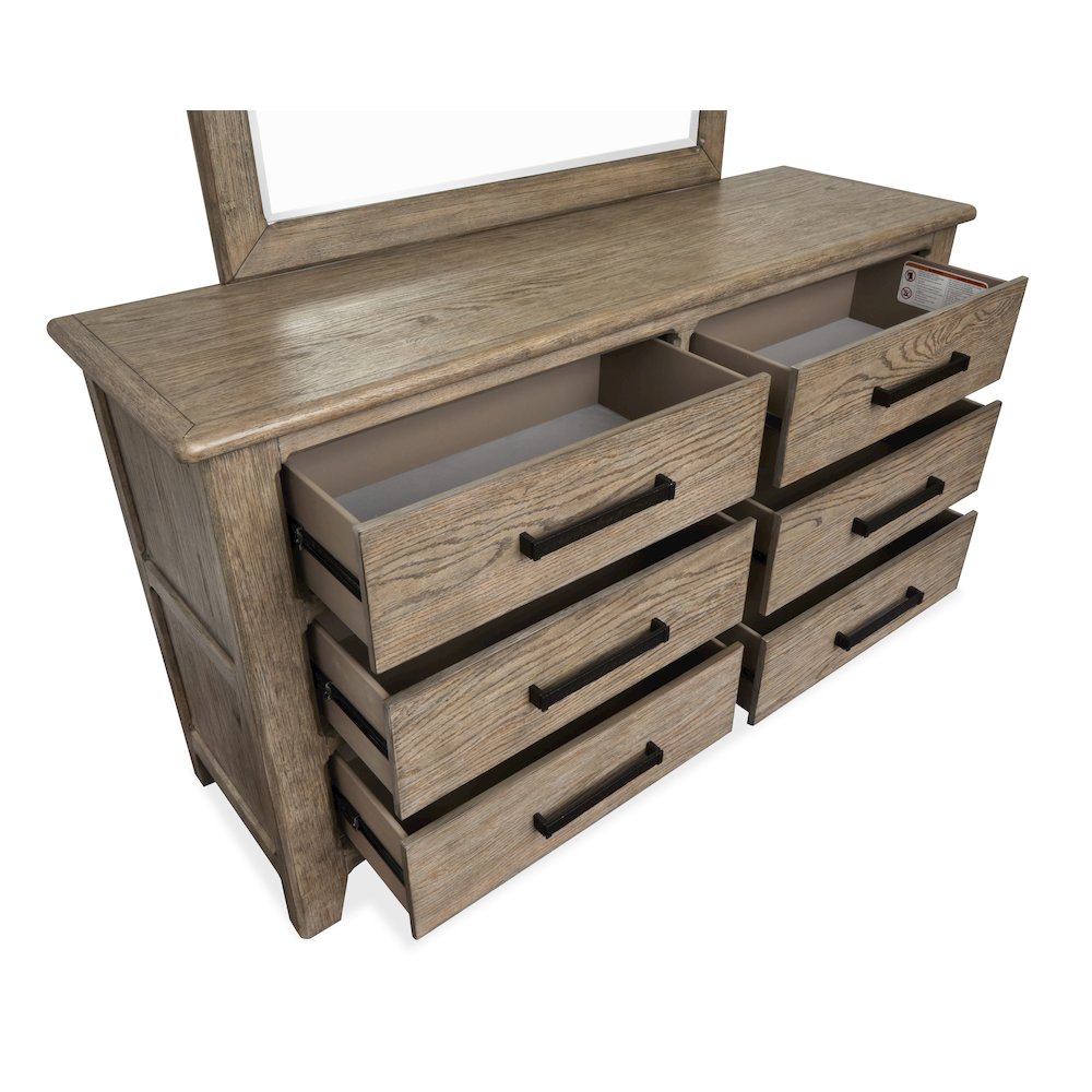 Claremont Smokey Taupe Dresser With Landscape Mirror