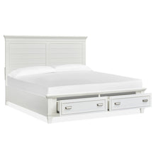 Charleston White Dove King White Panel Storage Bed