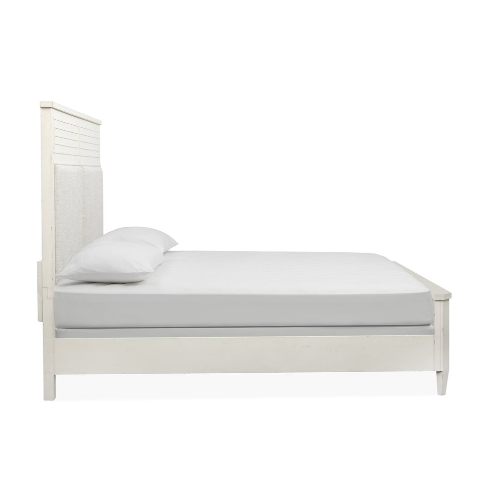 Echo Isles Sea Pearl And Driftwood King Upholstered Panel Bed