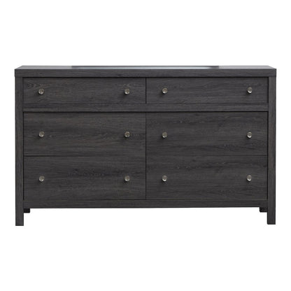 Merrifield Raisin Black Dresser With Portrait Mirror