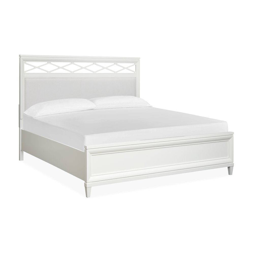 Springhouse Whisper White Queen Upholstered Panel Bed