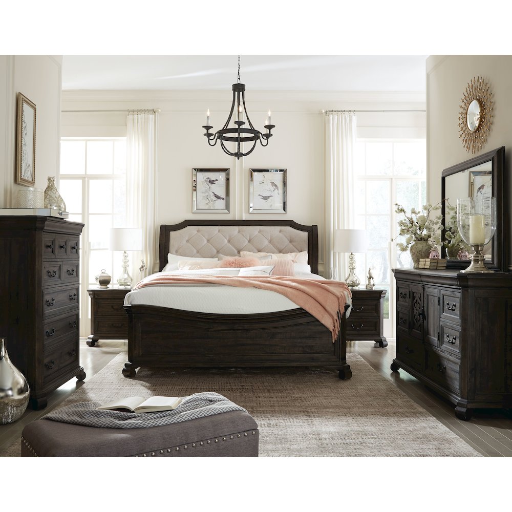 Bellamy Peppercorn King Sleigh Bed