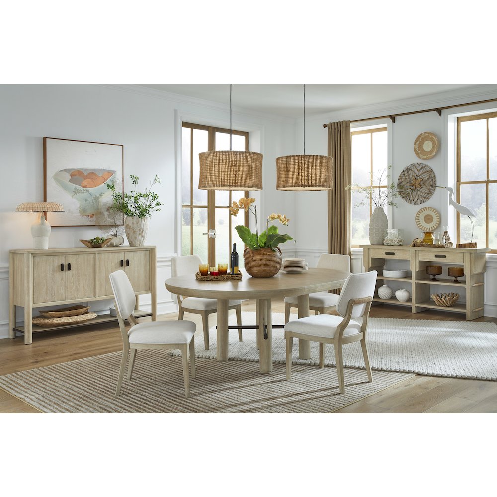 Sunset Cove Sanibel Brown Extendable Round Dining Table