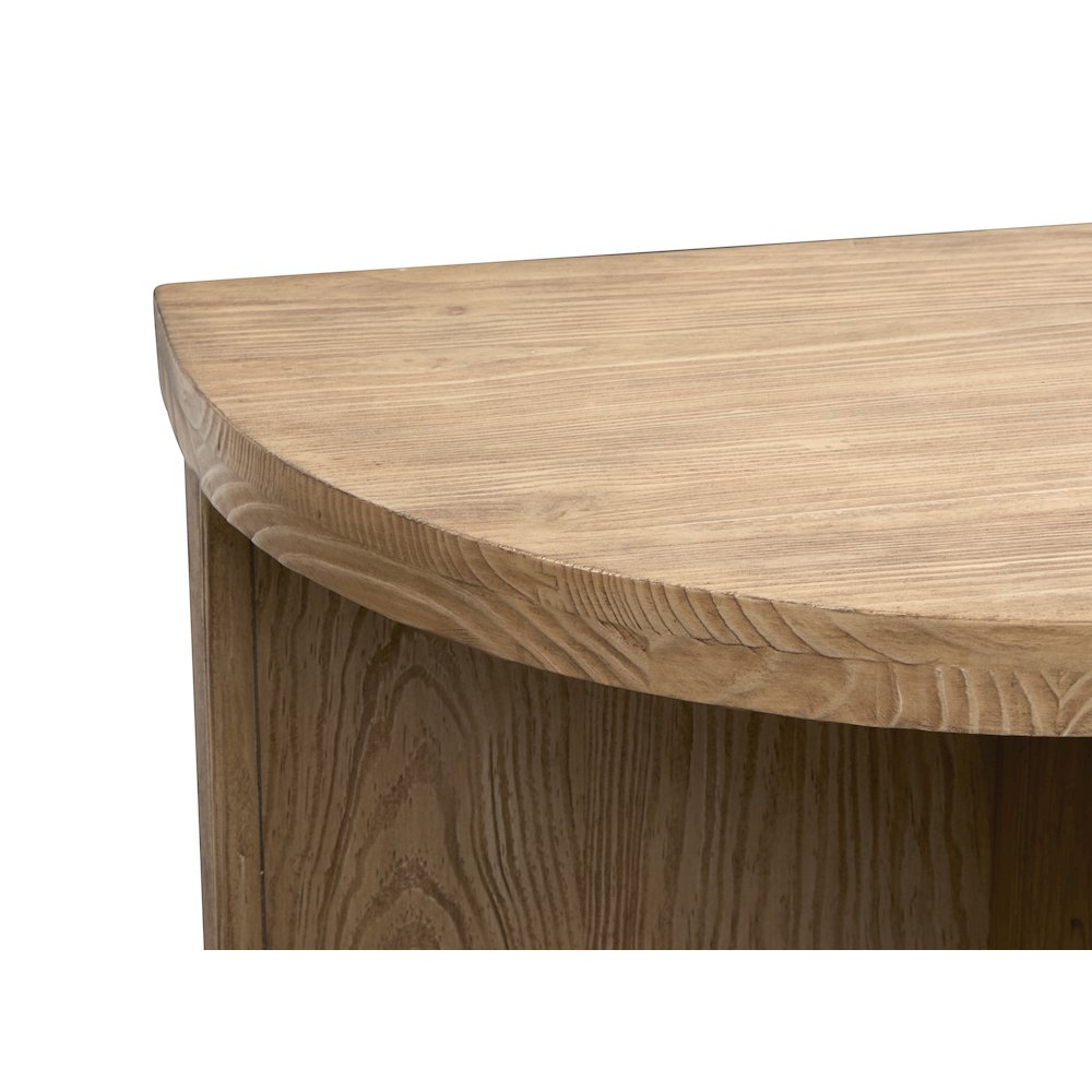 Hayden Golden Oat Demilune Sofa Table