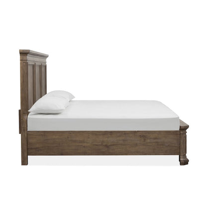Adler Court Florentine Walnut King Panel Storage Bed