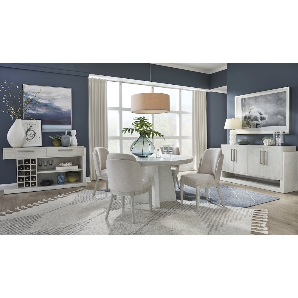 Lorelei Misty Cloud Upholstered Host Chair Two Pack