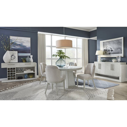 Lorelei Misty Cloud Upholstered Host Chair Two Pack