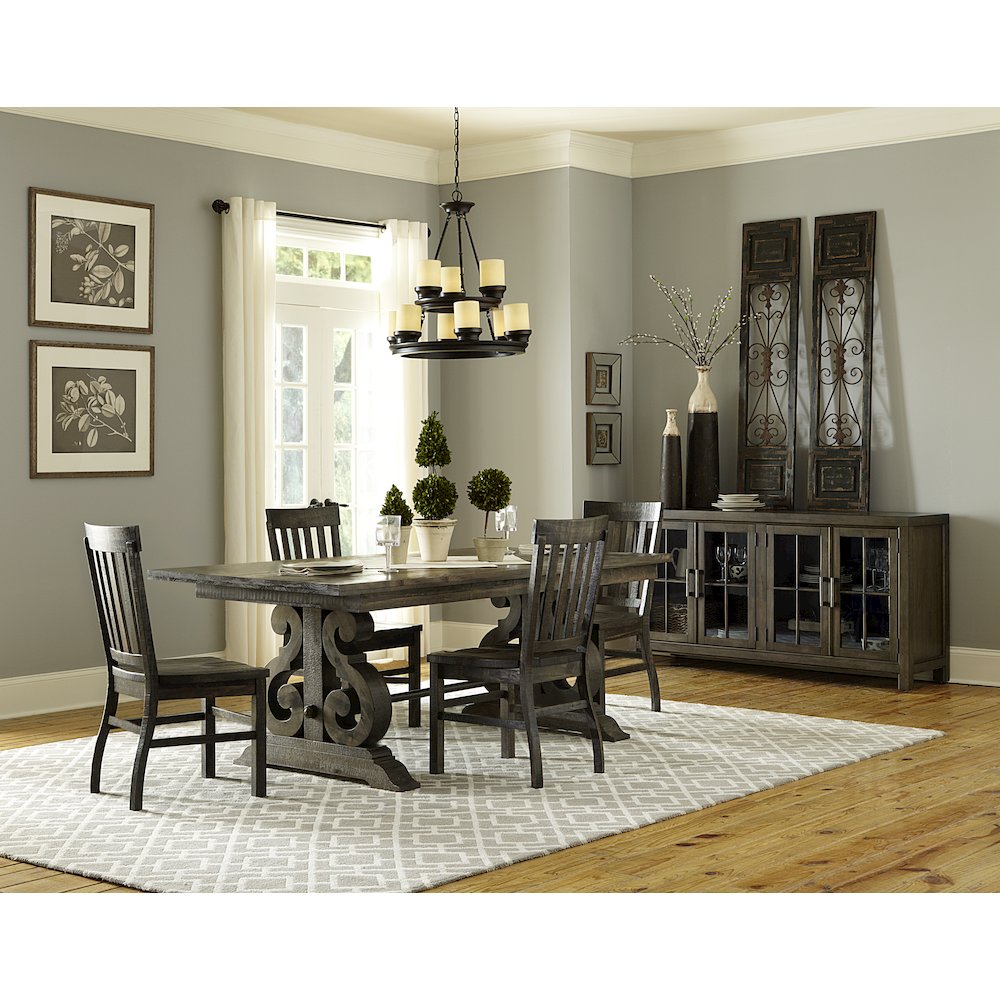 Bellamy Peppercorn Extendable Rectangular Dining Table