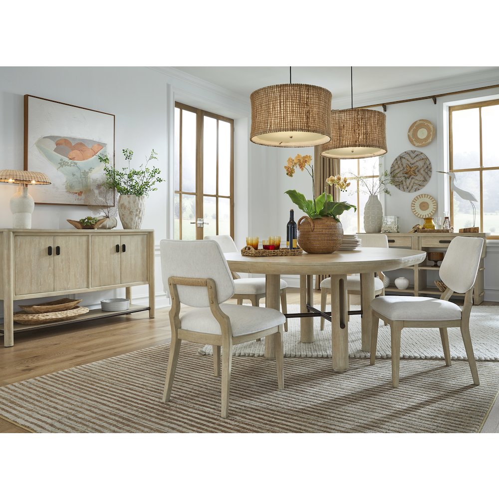 Sunset Cove Sanibel Brown Extendable Round Dining Table