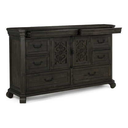 Bellamy Peppercorn Drawer Dresser With Shaped Mirror