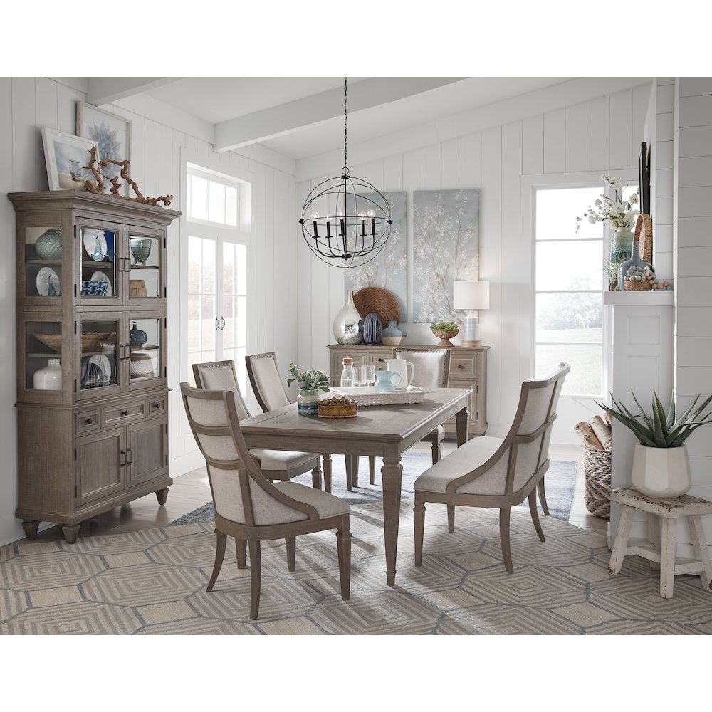 Lancaster Dovetail Grey Upholstered Bench