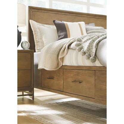 Lindon Belgian Wheat And Coffee Bean King Panel Storage Bed