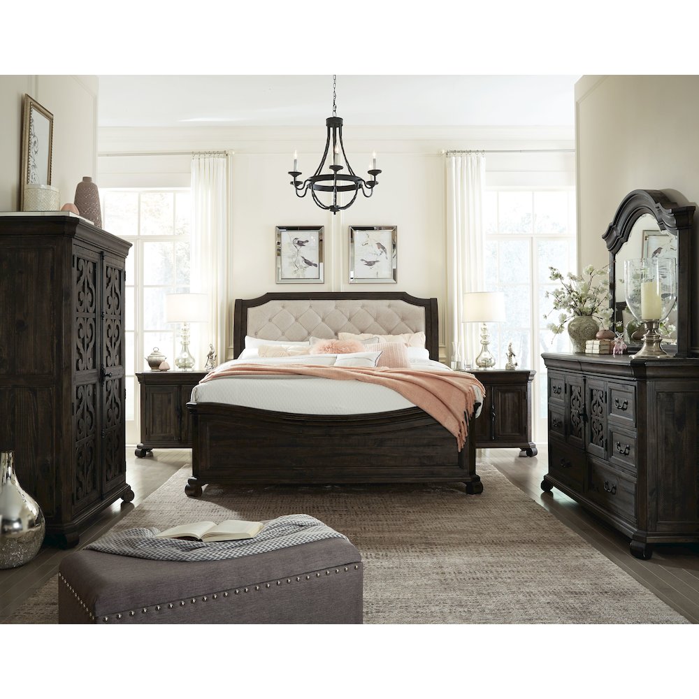 Bellamy Peppercorn King Sleigh Bed