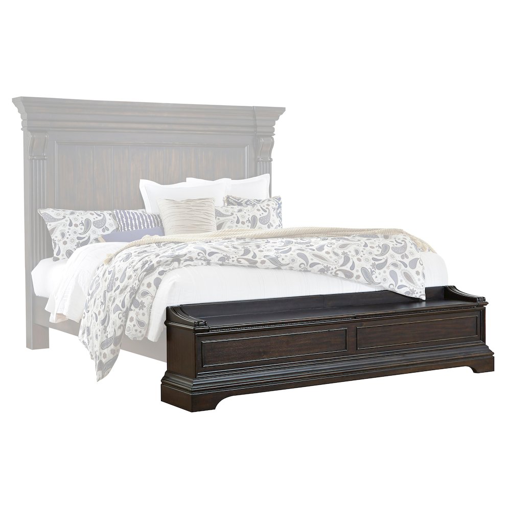 Pulaski Caldwell Deep Brown King/California King Blanket Chest Footboard