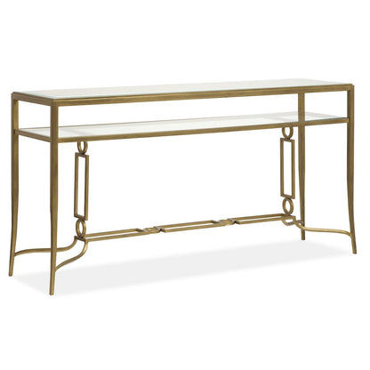 Lorena Burnished Brass Rectangular Sofa Table