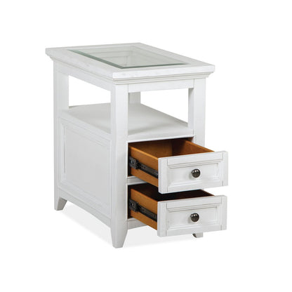 Heron Cove Chalk White Chairside End Table
