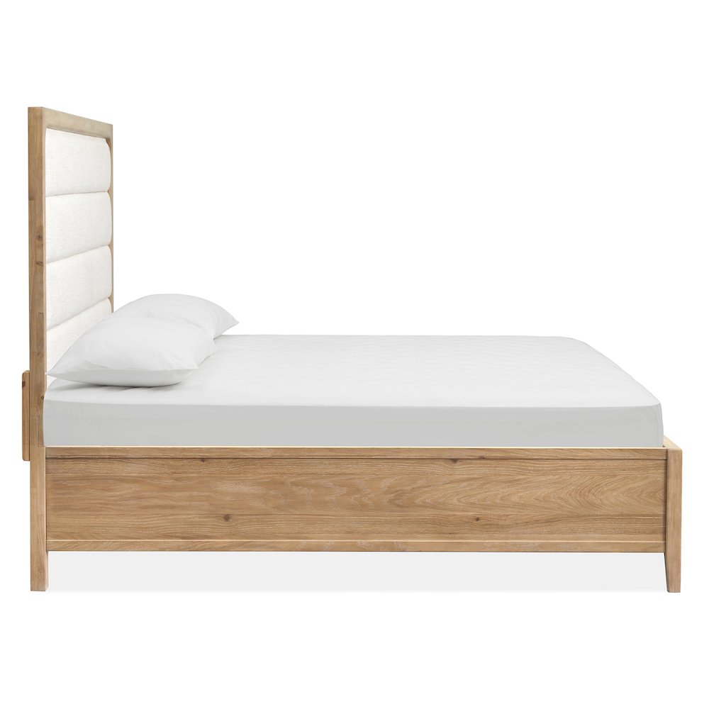 Somerset Butternut California King Upholstered Panel Bed