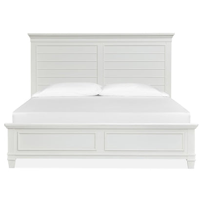 Charleston White Dove California King White Panel Bed