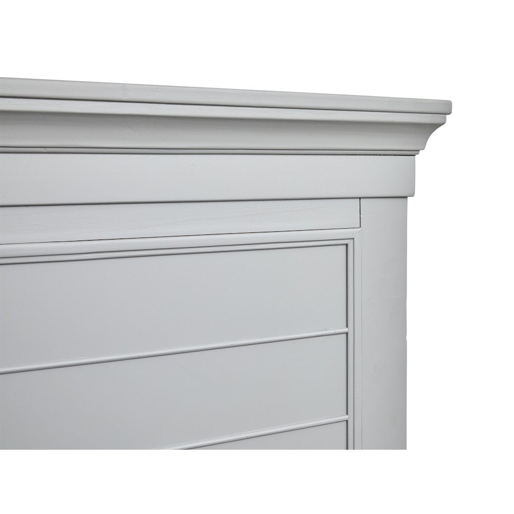 Charleston Harbor Gray King Grey Panel Bed