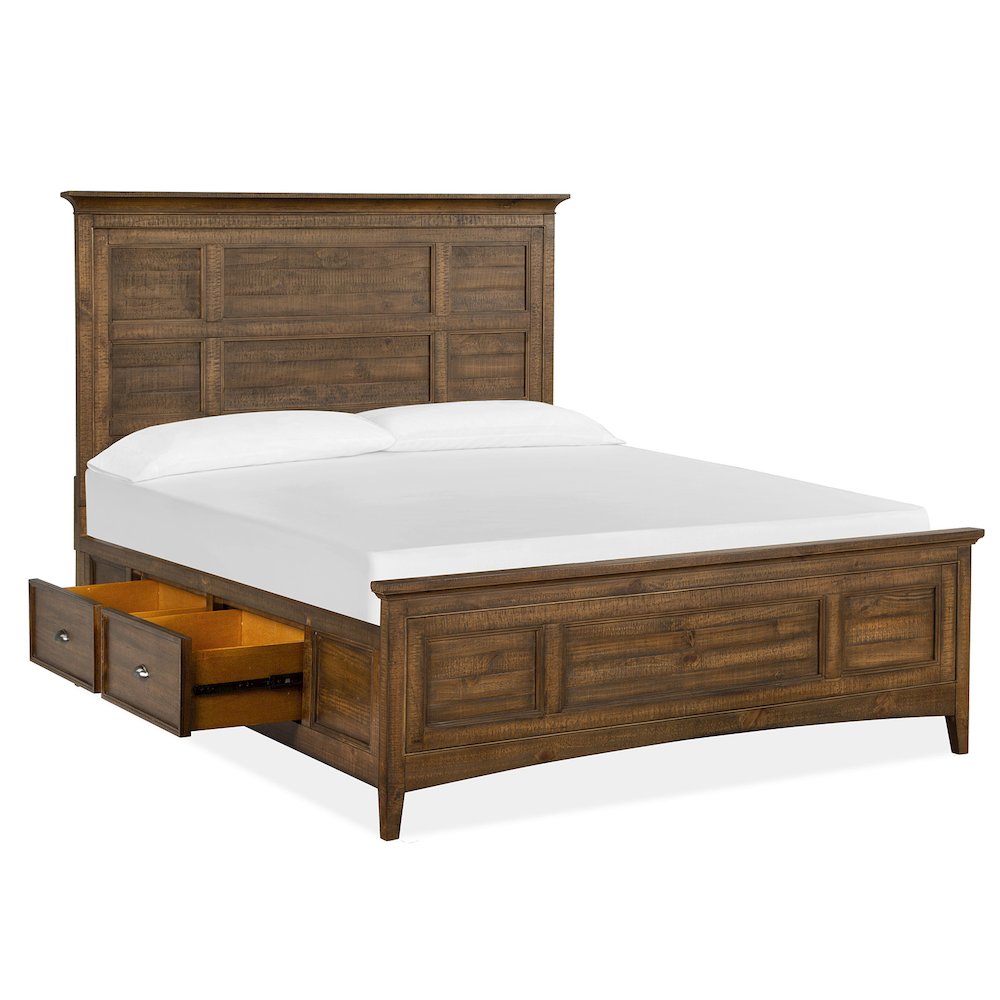 Bay Creek Toasted Nutmeg California King Panel Storage Bed