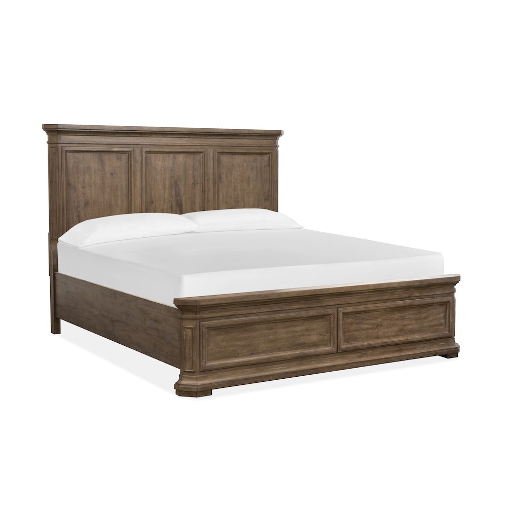 Adler Court Florentine Walnut King Panel Bed