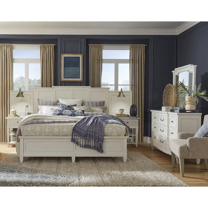 Willowbrook Egg Shell White With Slight Rub Through King Wall Panel Bed