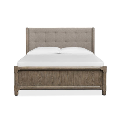 Claremont Smokey Taupe California King Upholstered Panel Bed