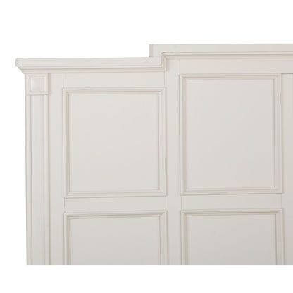 Willowbrook Egg Shell White With Slight Rub Through King Panel Bed