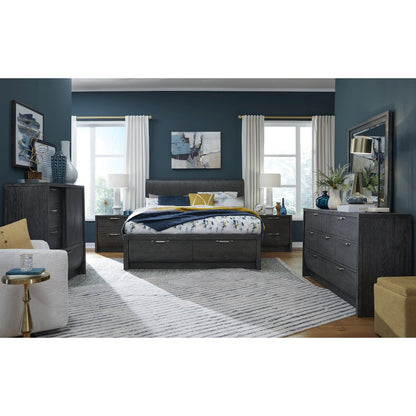 Kinsley Black Heron California King Panel Storage Bed
