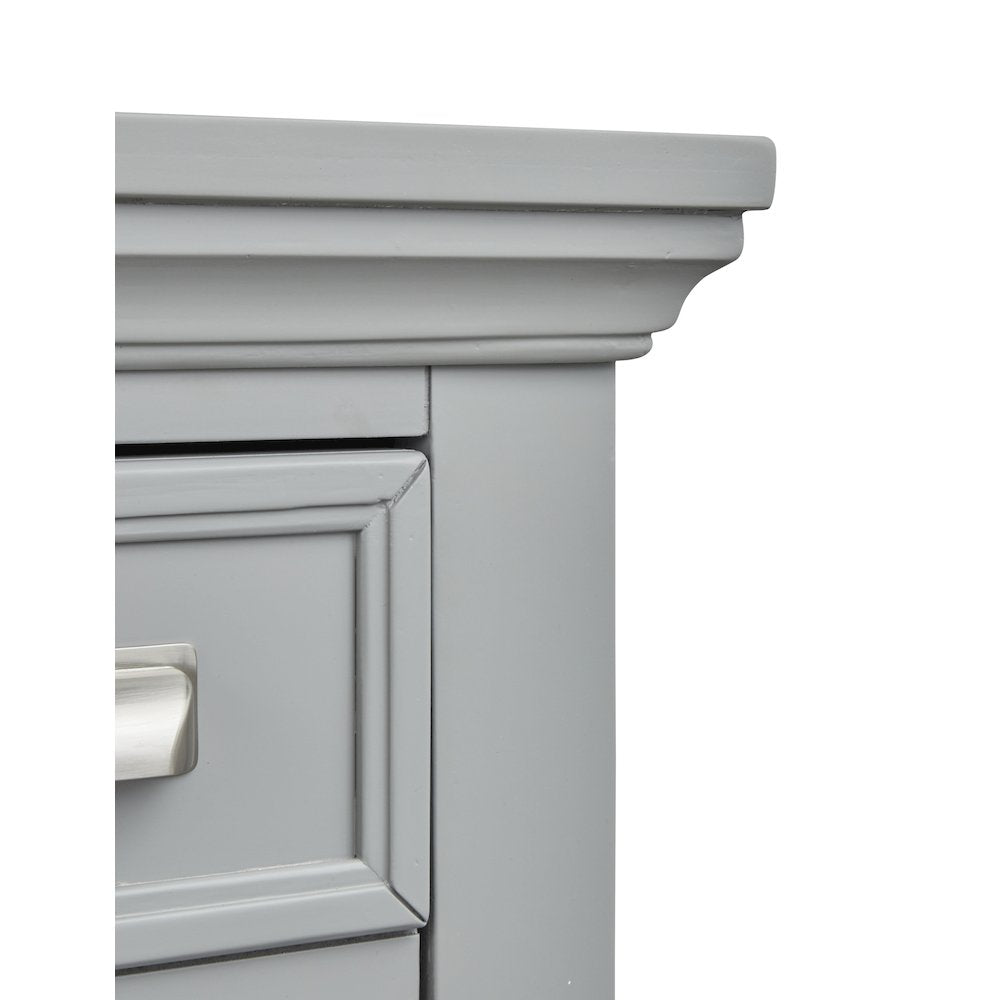 Charleston Harbor Gray Grey Drawer Dresser With Landscape Mirror