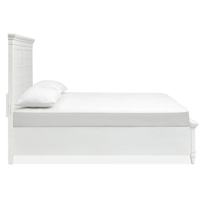 Charleston White Dove California King White Panel Storage Bed