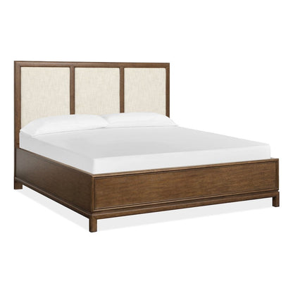 Ridgefield Russet King Upholstered Panel Bed