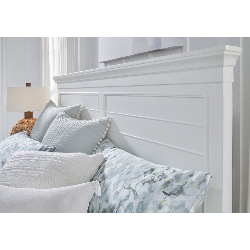 Charleston White Dove King White Panel Bed