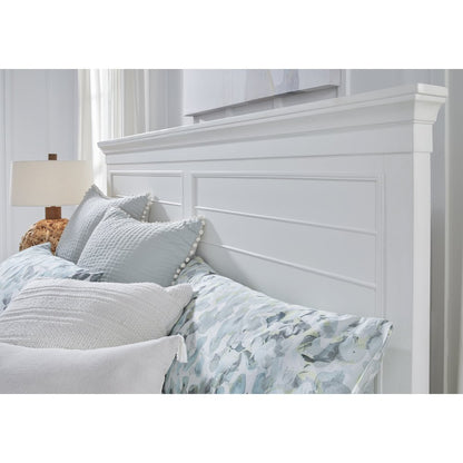 Charleston White Dove King White Panel Bed